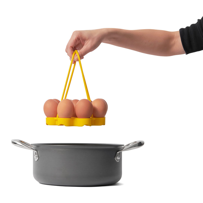 Cuisipro - Silicone Egg Rack, Yellow 6.25x6.25x0.75