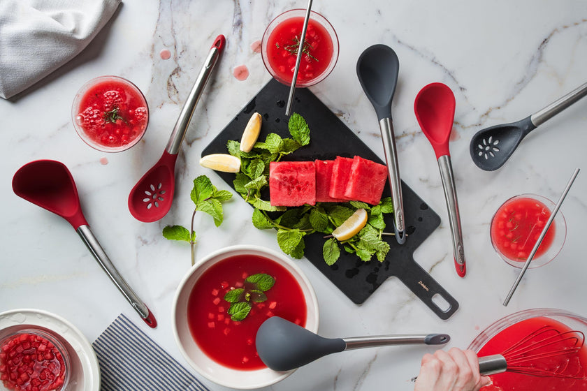 Cuisipro - Cuillère à soupe en silicone 31 cm rouge (LFGB Silicone)