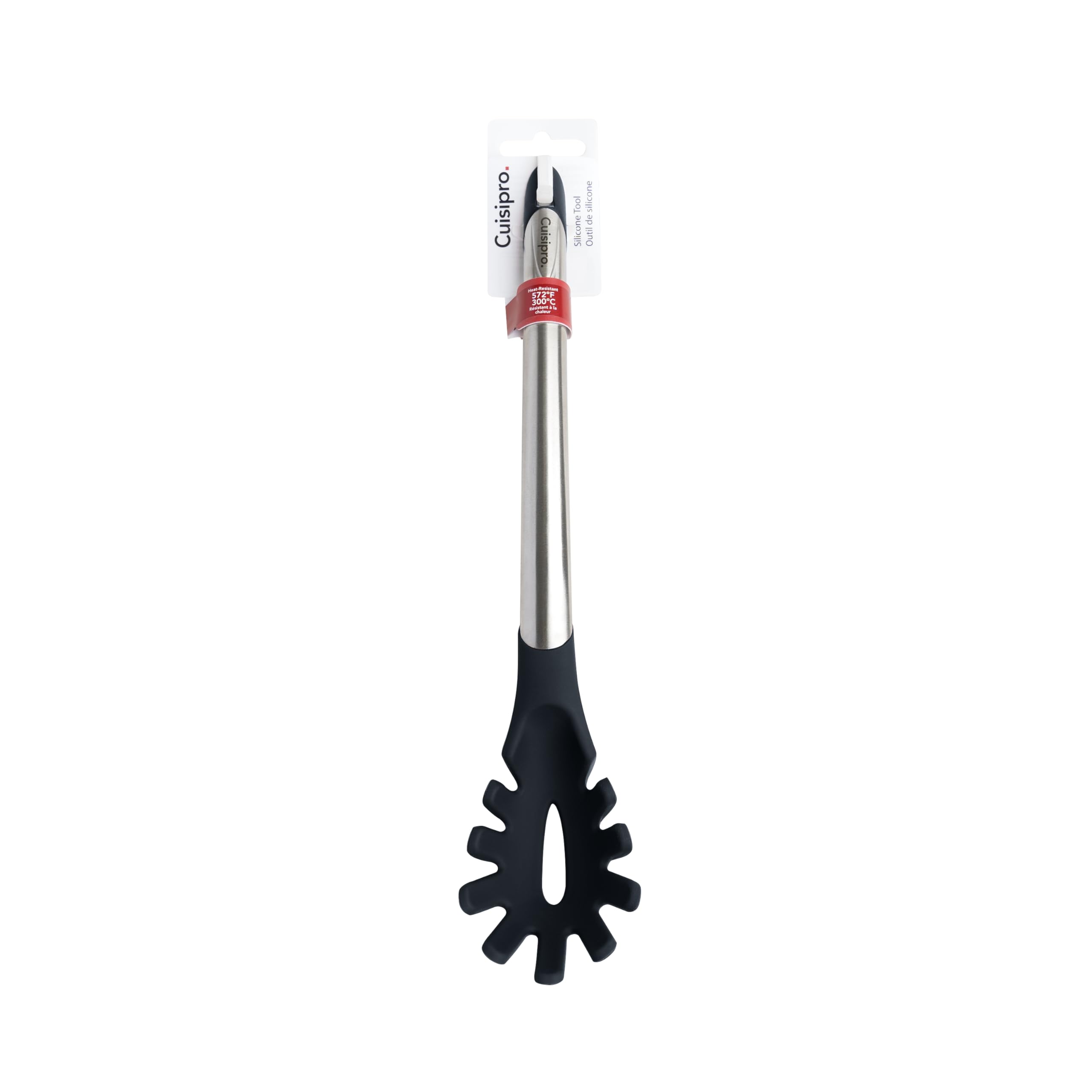 Cuisipro - Cuillère à spaghetti en silicone 31 cm (12,25 po) noire (silicone LFGB)
