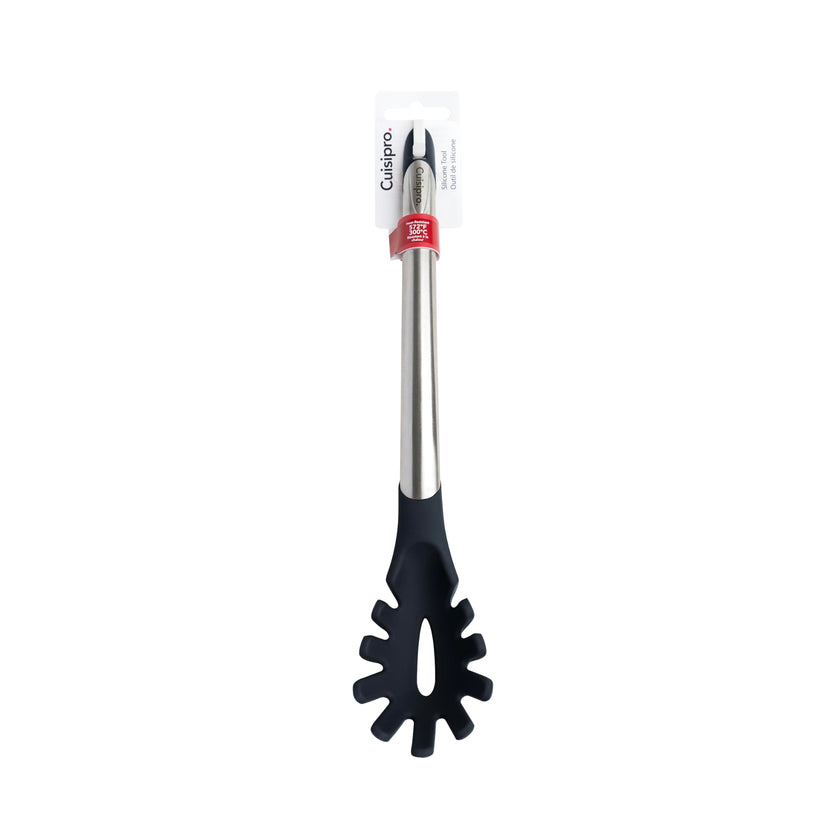 Cuisipro - Cuillère à spaghetti en silicone 31 cm (12,25 po) noire (silicone LFGB)
