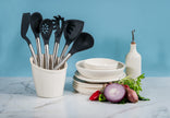 Cuisipro - Cuillère à spaghetti en silicone 31 cm (12,25 po) noire (silicone LFGB)