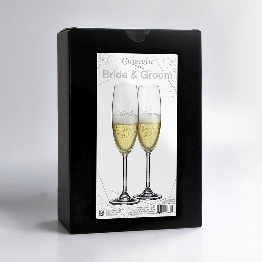 Cuisivin - Bride & Groom Champagne Flute Set