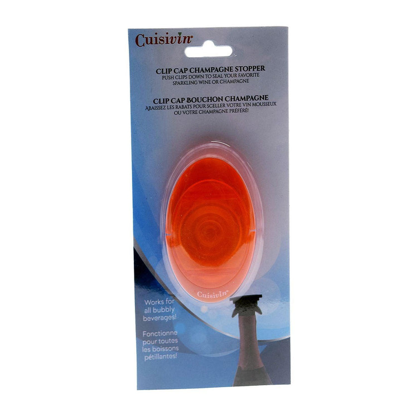 Cuisivin - Clip Cap Champagne Stopper - Orange
