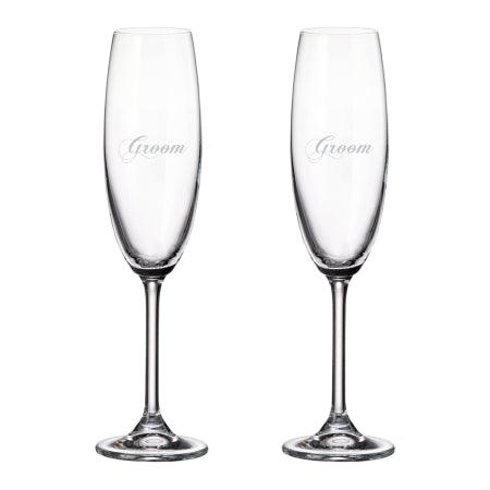 Cuisivin - Groom & Groom Flute 220ml/75 oz - 2Pk