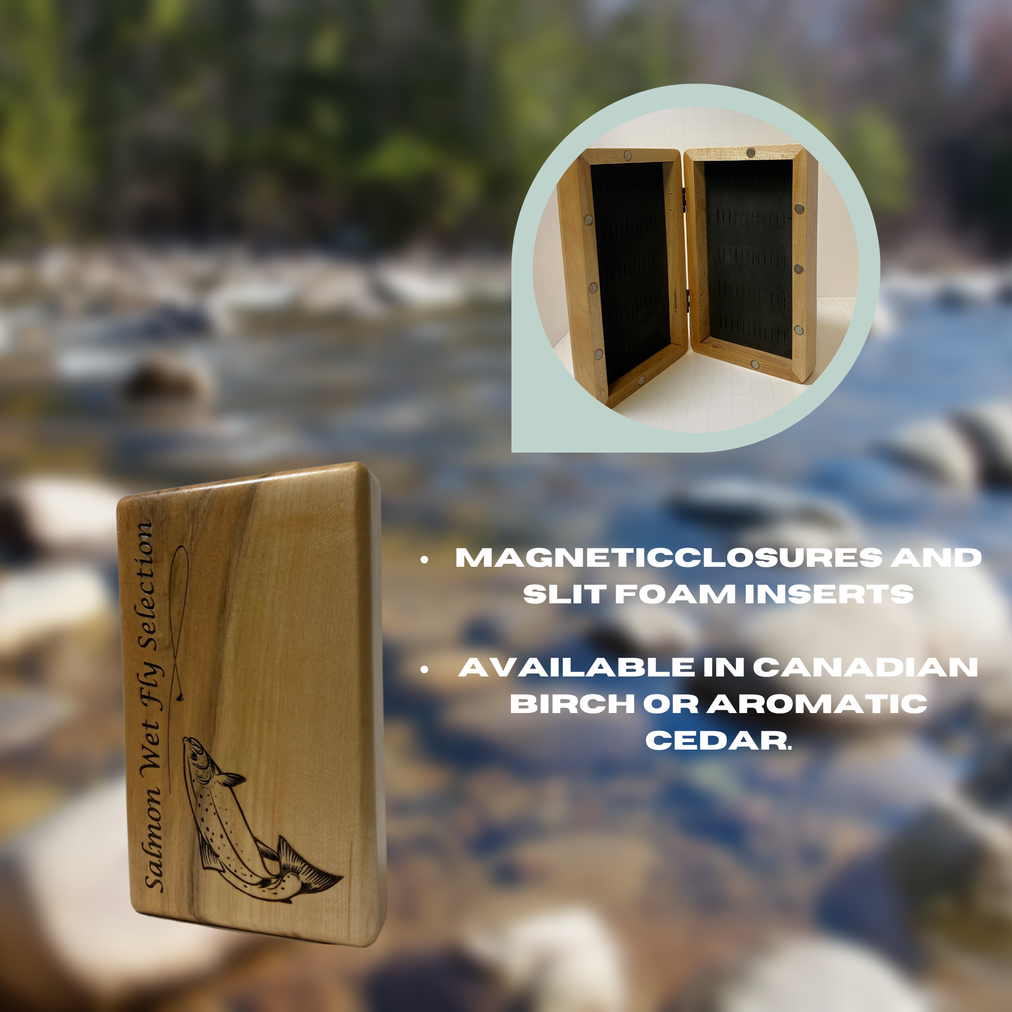Local Hand Crafted Wooden Flyboxes & Fly Kits