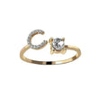 Customizable 26-Letter Ring: Fashionable & Elegant Jewelry