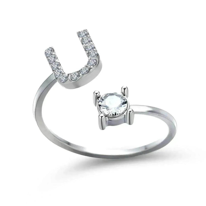 Customizable 26-Letter Ring: Fashionable & Elegant Jewelry