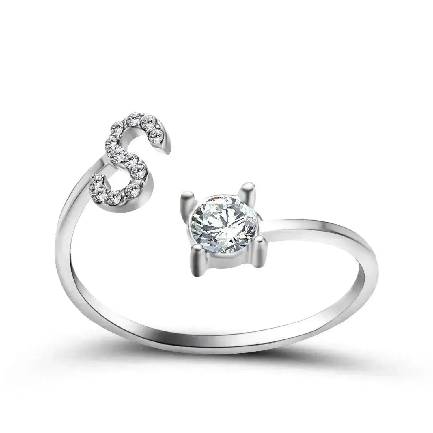 Customizable 26-Letter Ring: Fashionable & Elegant Jewelry