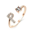 Customizable 26-Letter Ring: Fashionable & Elegant Jewelry