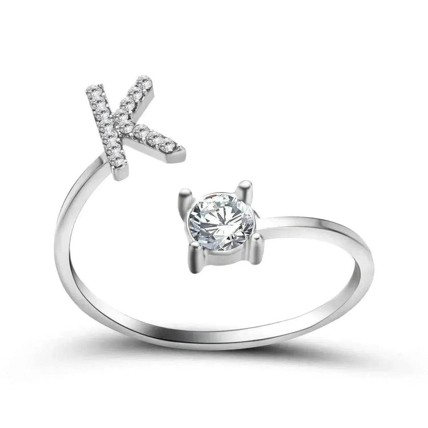 Customizable 26-Letter Ring: Fashionable & Elegant Jewelry