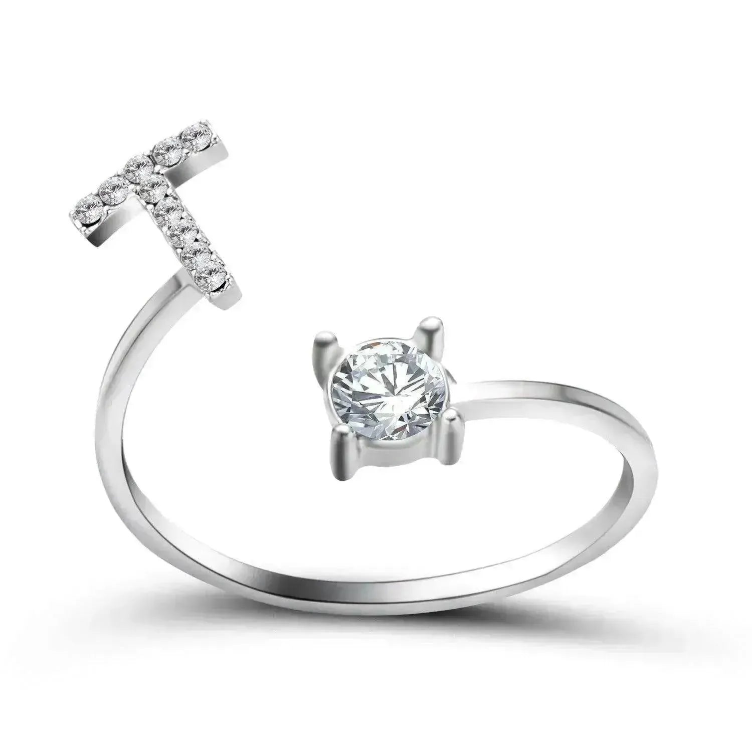 Customizable 26-Letter Ring: Fashionable & Elegant Jewelry