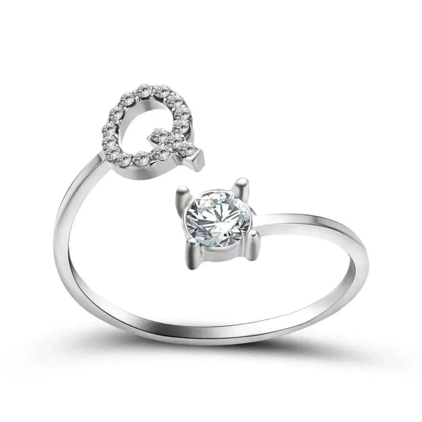 Customizable 26-Letter Ring: Fashionable & Elegant Jewelry
