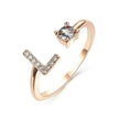Customizable 26-Letter Ring: Fashionable & Elegant Jewelry