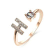 Customizable 26-Letter Ring: Fashionable & Elegant Jewelry