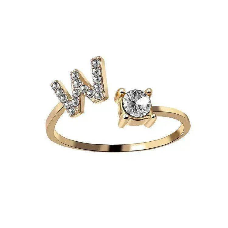 Customizable 26-Letter Ring: Fashionable & Elegant Jewelry