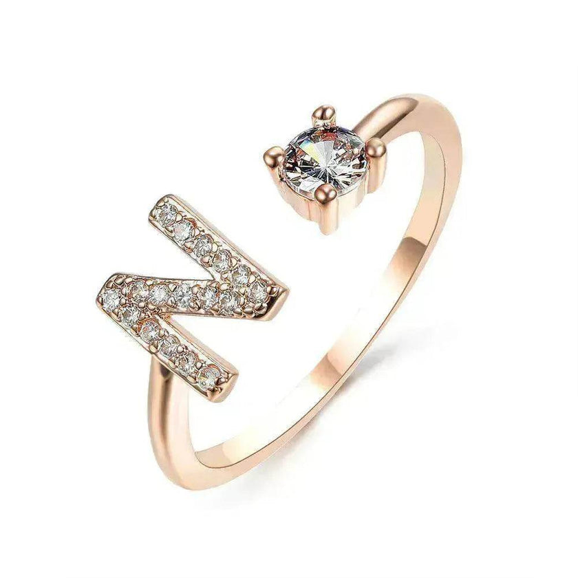 Customizable 26-Letter Ring: Fashionable & Elegant Jewelry
