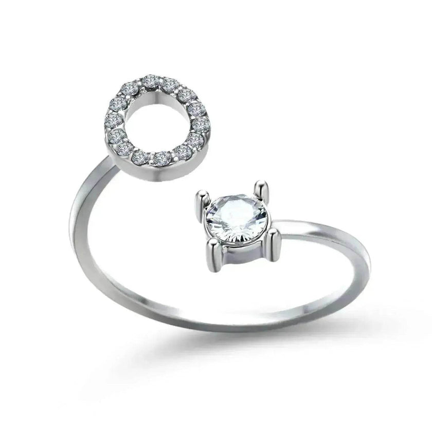 Customizable 26-Letter Ring: Fashionable & Elegant Jewelry