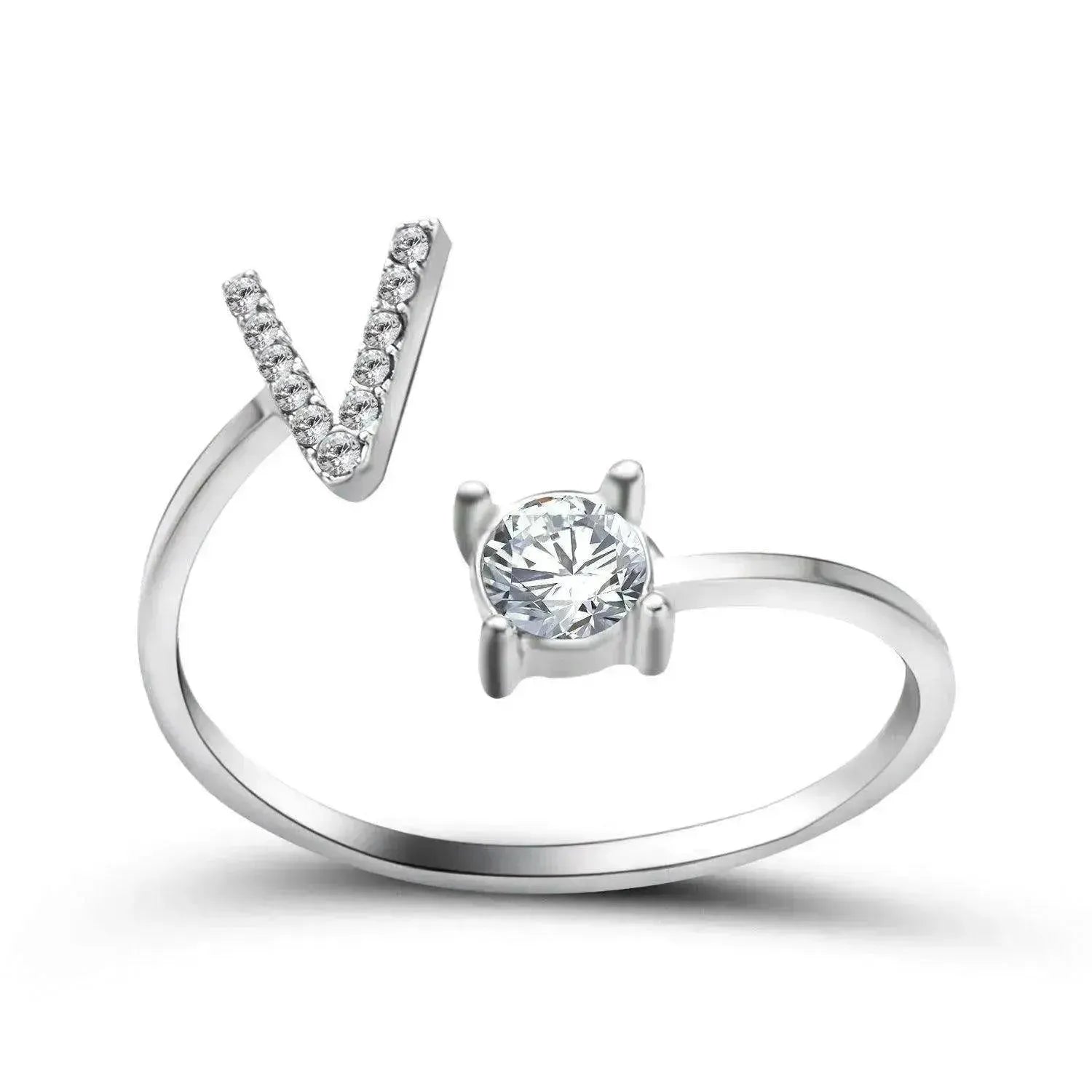 Customizable 26-Letter Ring: Fashionable & Elegant Jewelry