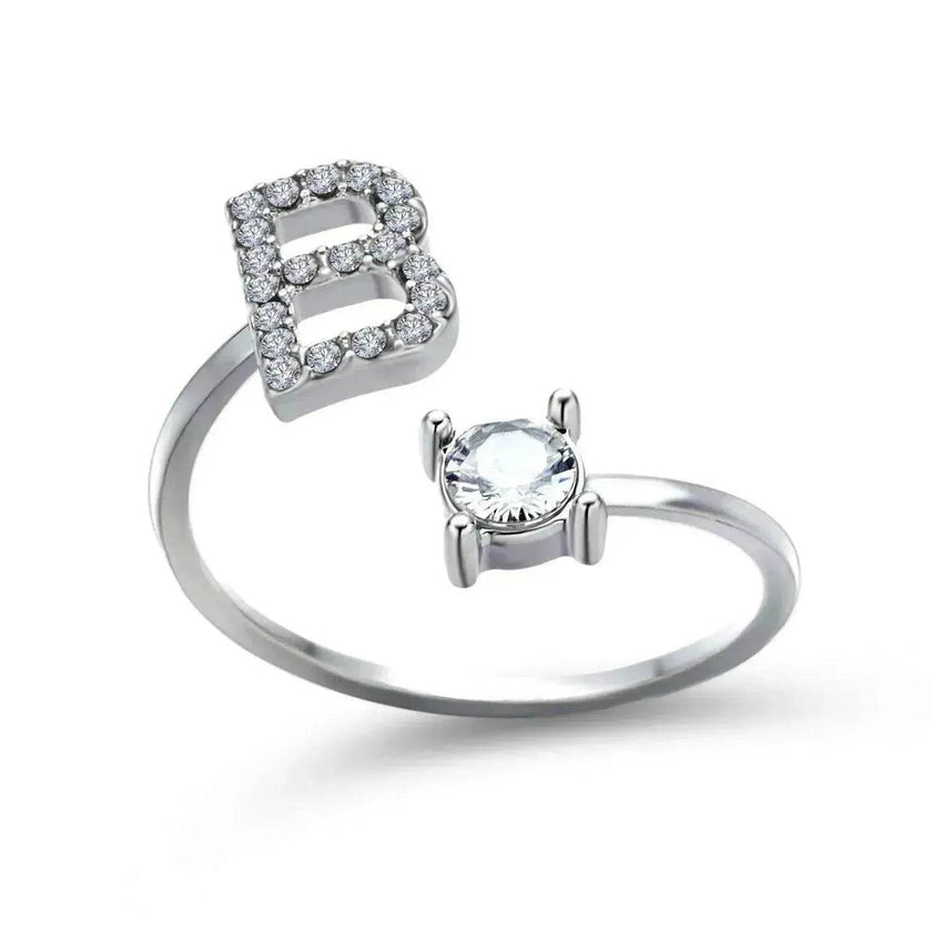 Customizable 26-Letter Ring: Fashionable & Elegant Jewelry