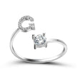 Customizable 26-Letter Ring: Fashionable & Elegant Jewelry