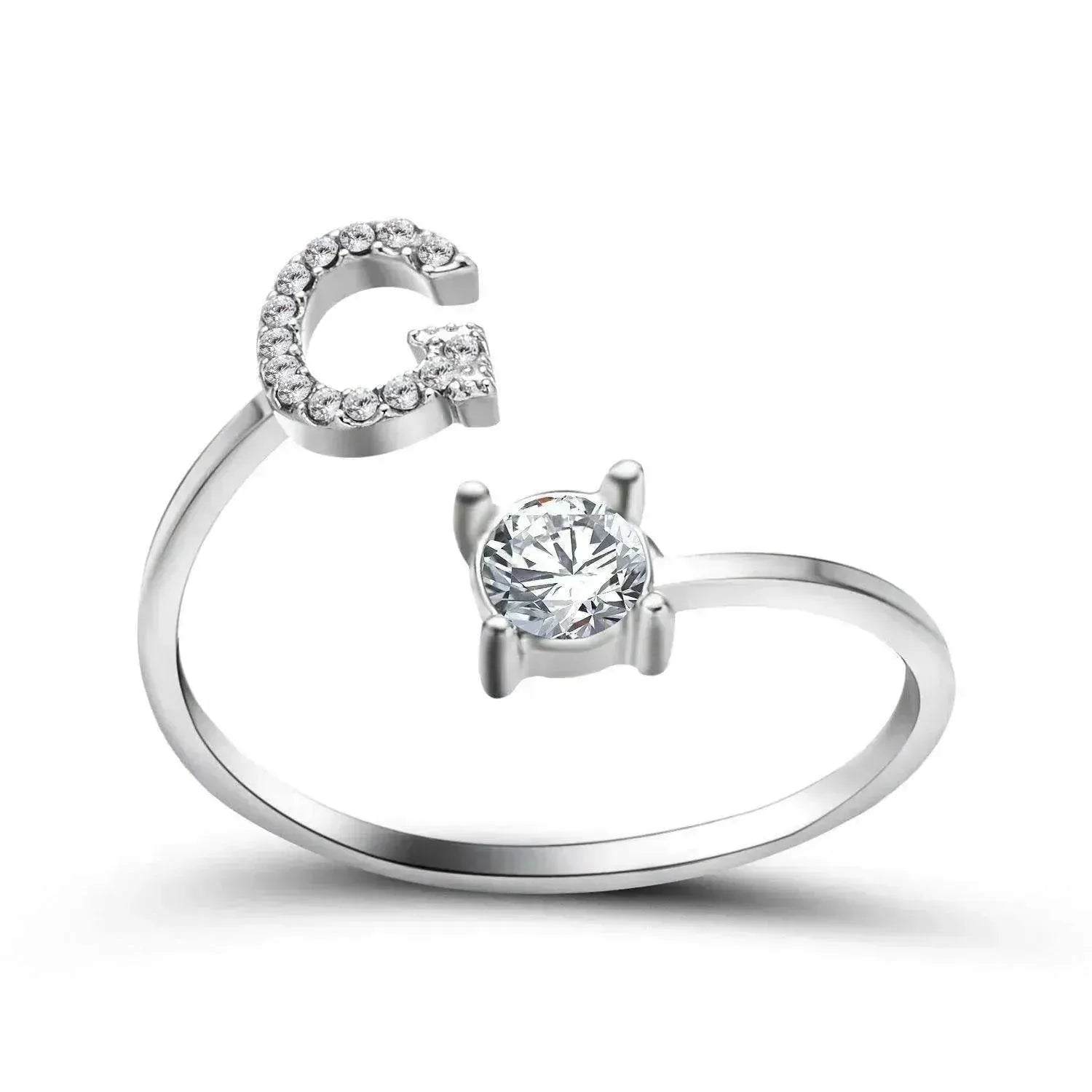 Customizable 26-Letter Ring: Fashionable & Elegant Jewelry