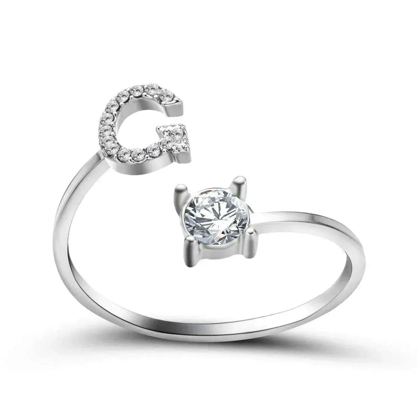 Customizable 26-Letter Ring: Fashionable & Elegant Jewelry