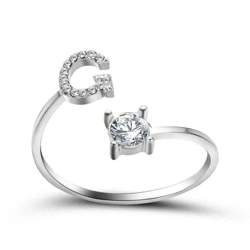 Customizable 26-Letter Ring: Fashionable & Elegant Jewelry