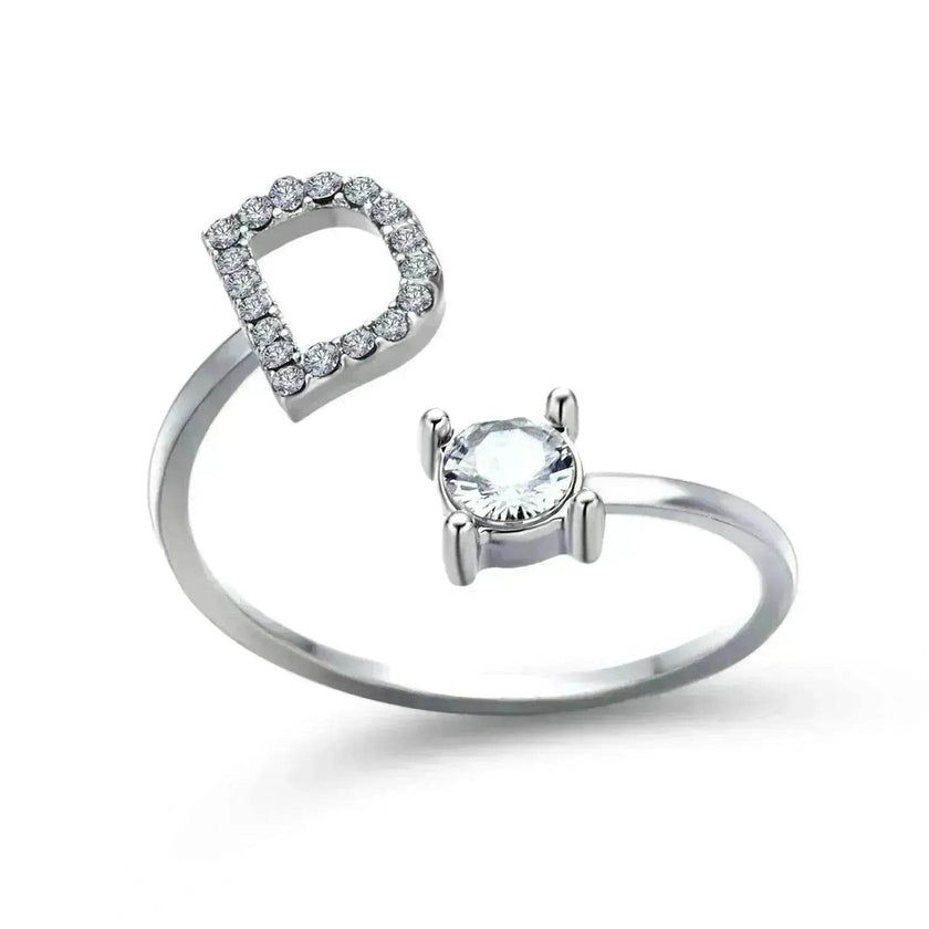 Customizable 26-Letter Ring: Fashionable & Elegant Jewelry