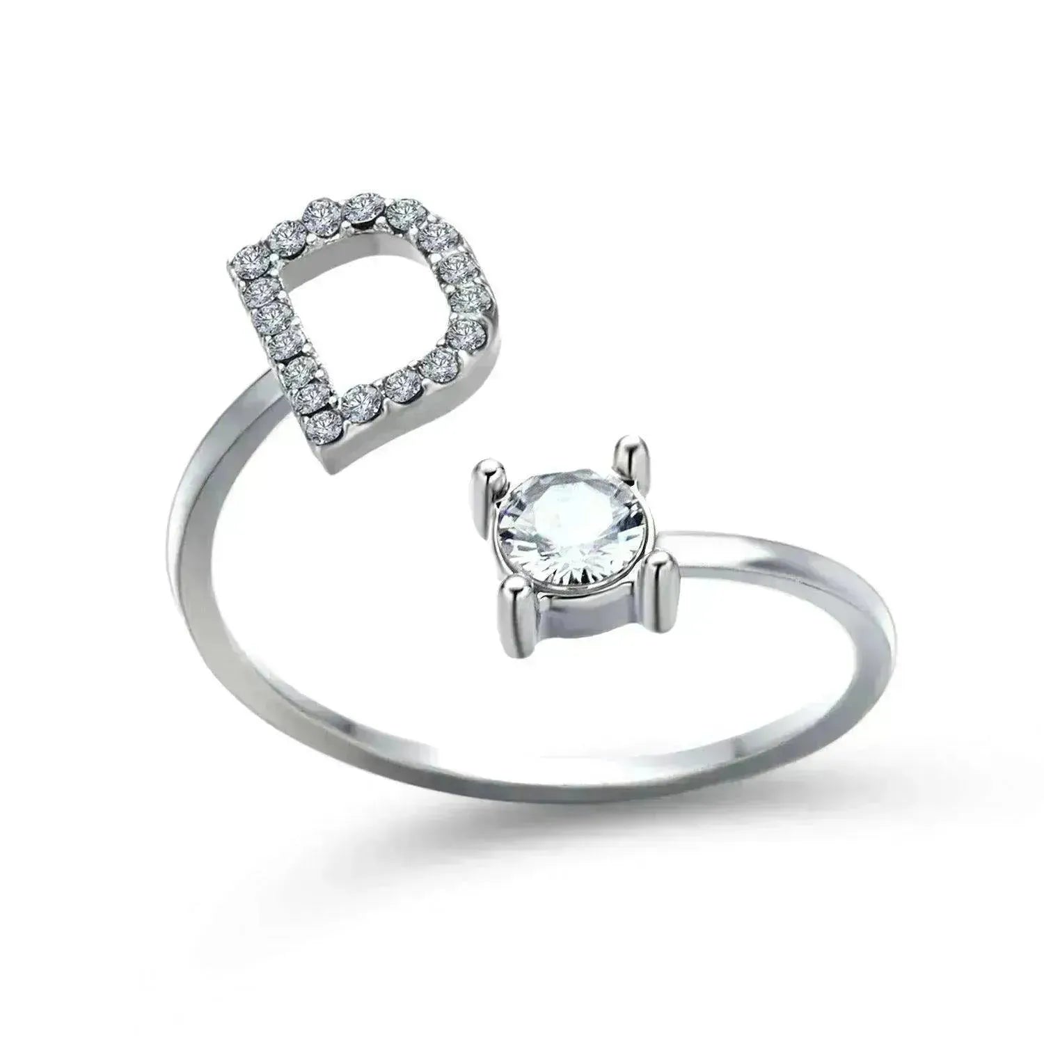 Customizable 26-Letter Ring: Fashionable & Elegant Jewelry