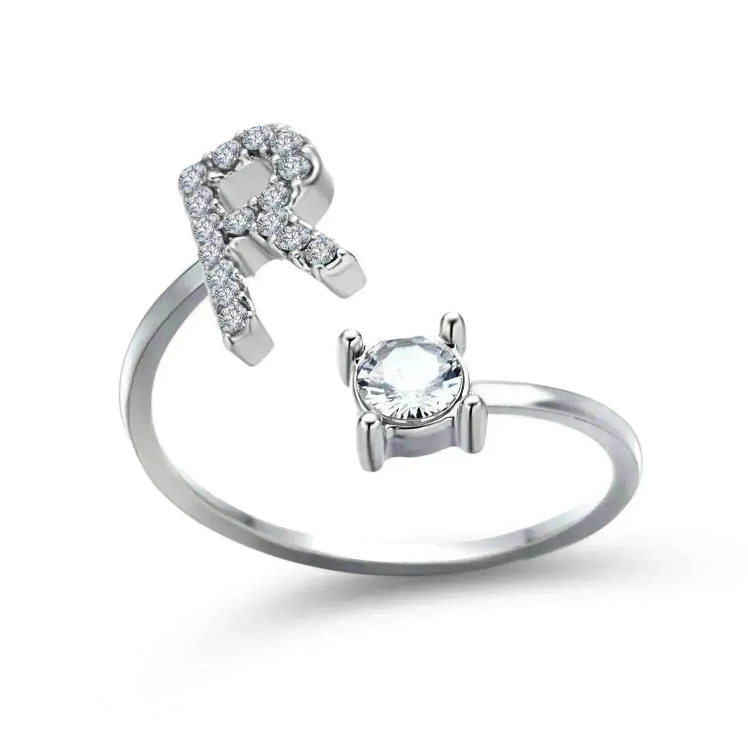 Customizable 26-Letter Ring: Fashionable & Elegant Jewelry