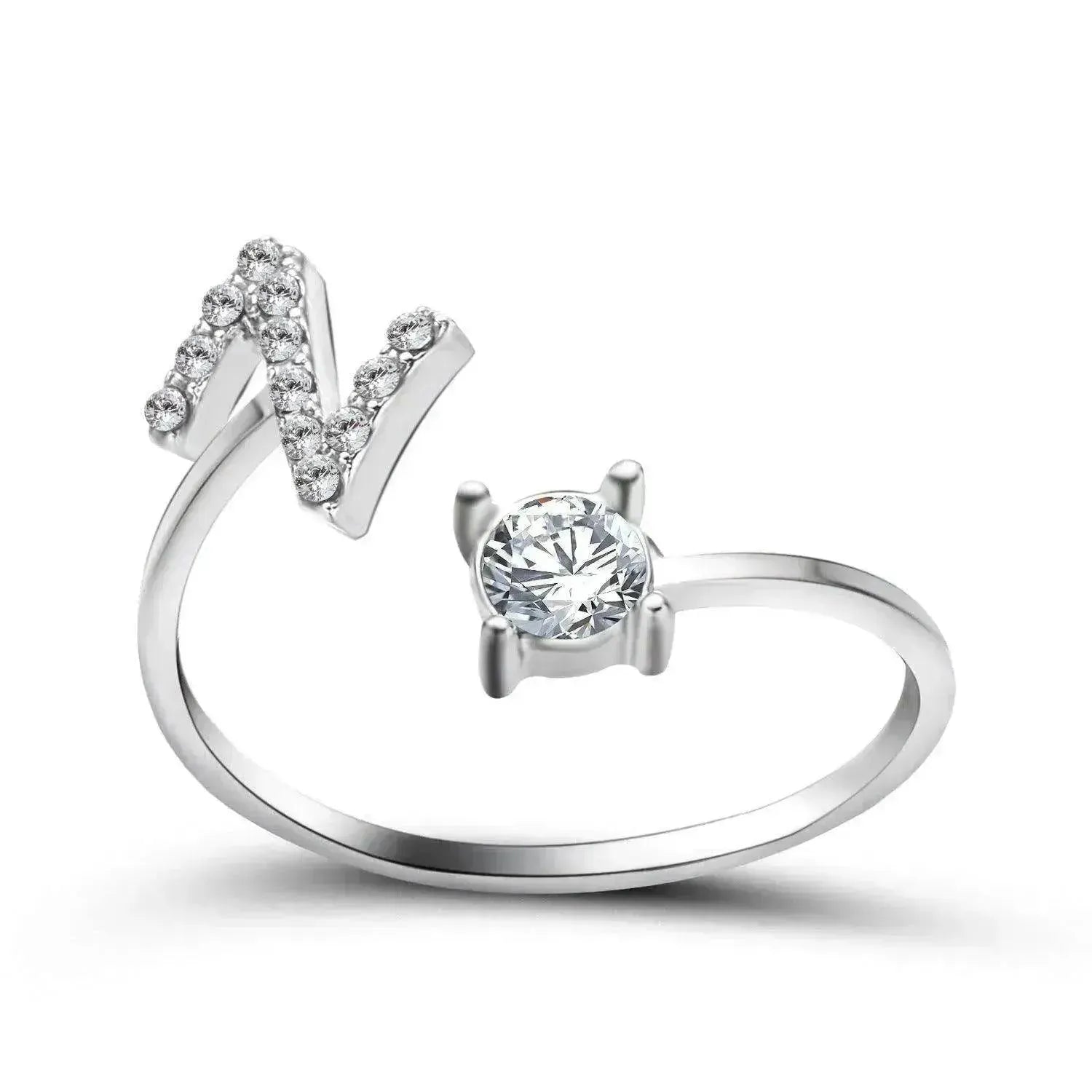 Customizable 26-Letter Ring: Fashionable & Elegant Jewelry