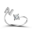 Customizable 26-Letter Ring: Fashionable & Elegant Jewelry