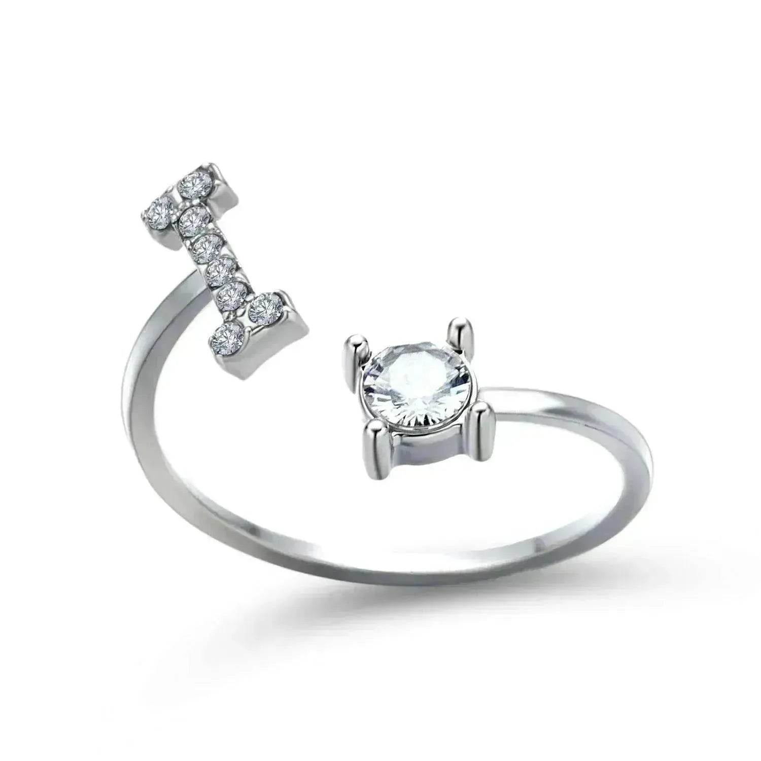 Customizable 26-Letter Ring: Fashionable & Elegant Jewelry