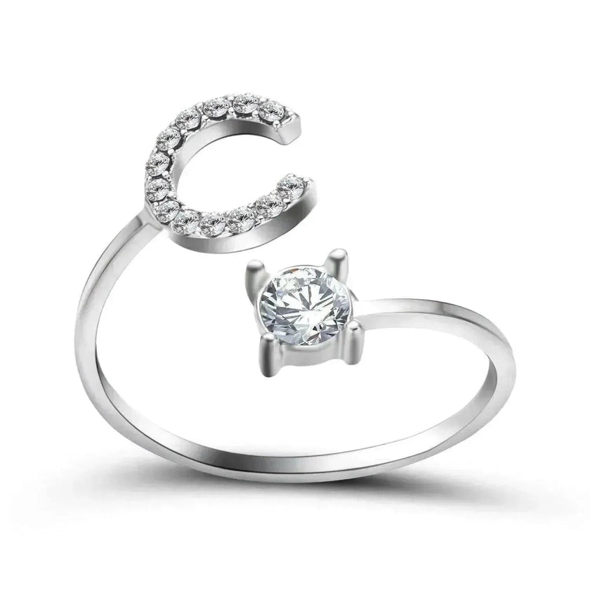 Customizable 26-Letter Ring: Fashionable & Elegant Jewelry
