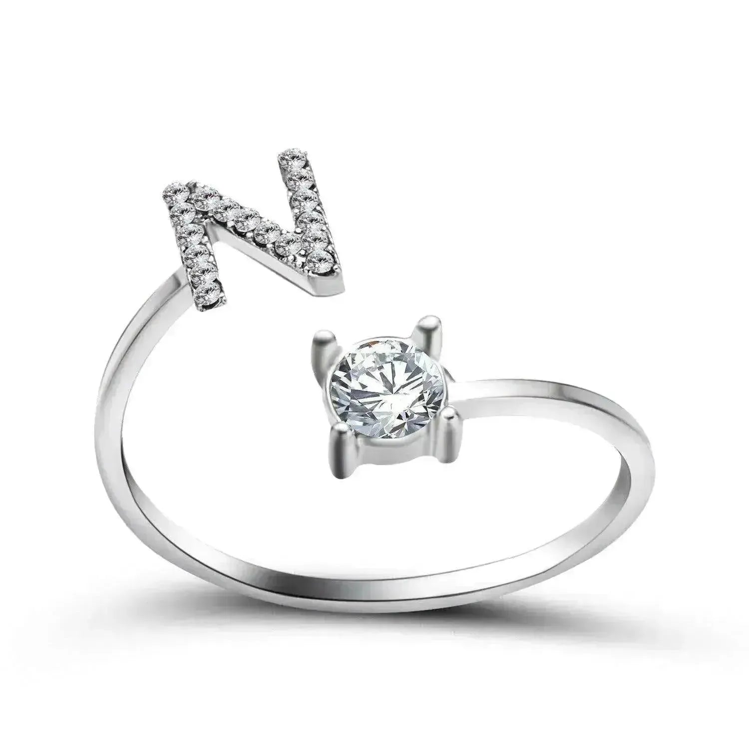 Customizable 26-Letter Ring: Fashionable & Elegant Jewelry