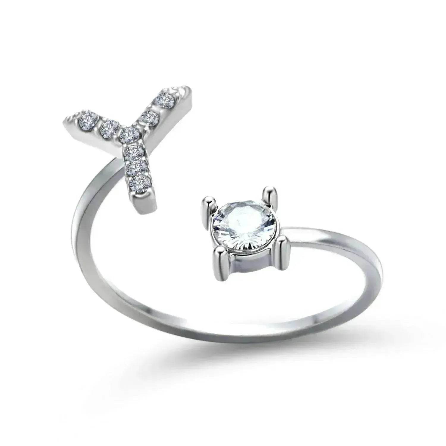 Customizable 26-Letter Ring: Fashionable & Elegant Jewelry