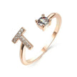 Customizable 26-Letter Ring: Fashionable & Elegant Jewelry
