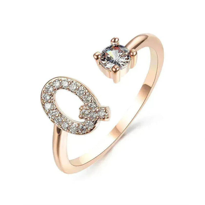 Customizable 26-Letter Ring: Fashionable & Elegant Jewelry