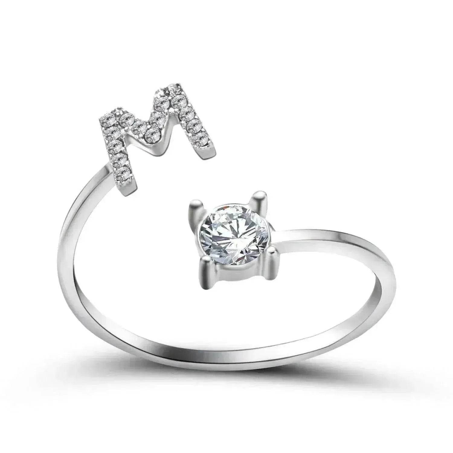 Customizable 26-Letter Ring: Fashionable & Elegant Jewelry