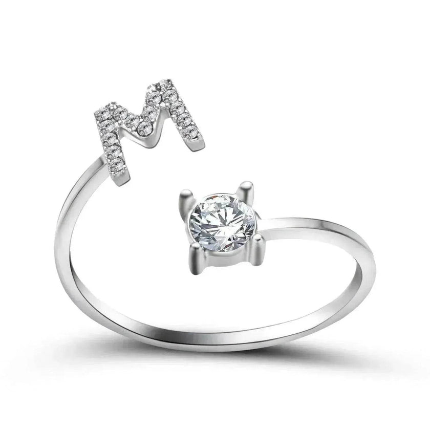 Customizable 26-Letter Ring: Fashionable & Elegant Jewelry