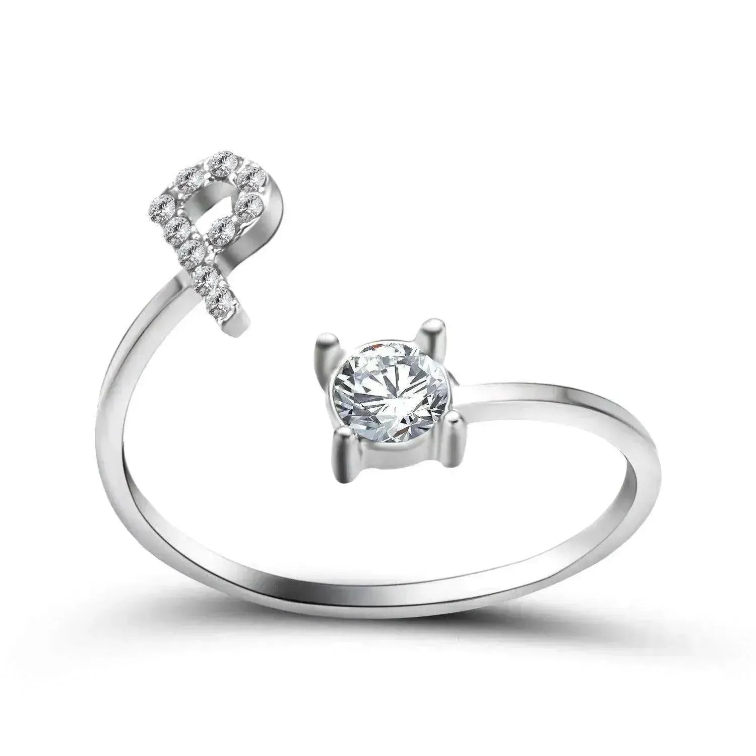 Customizable 26-Letter Ring: Fashionable & Elegant Jewelry