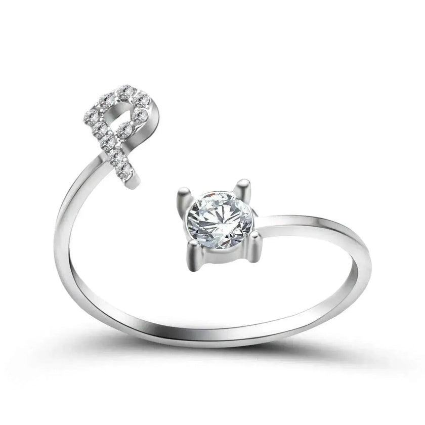 Customizable 26-Letter Ring: Fashionable & Elegant Jewelry