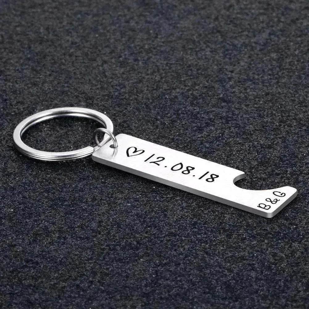 Customized Couples Electroplating Keychain