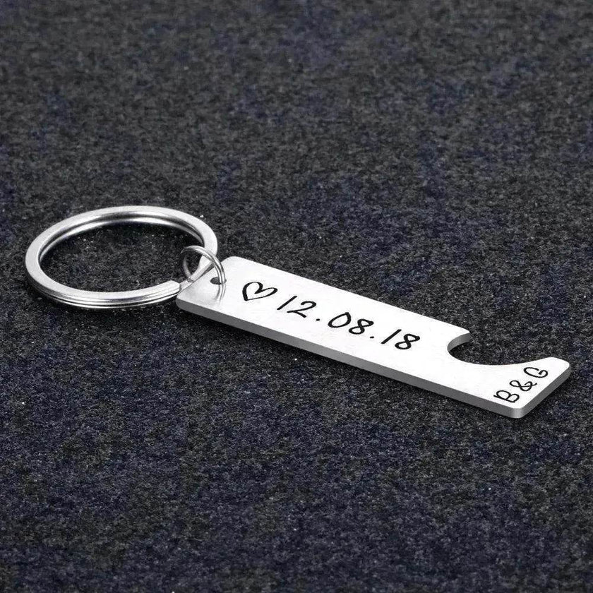 Customized Couples Electroplating Keychain