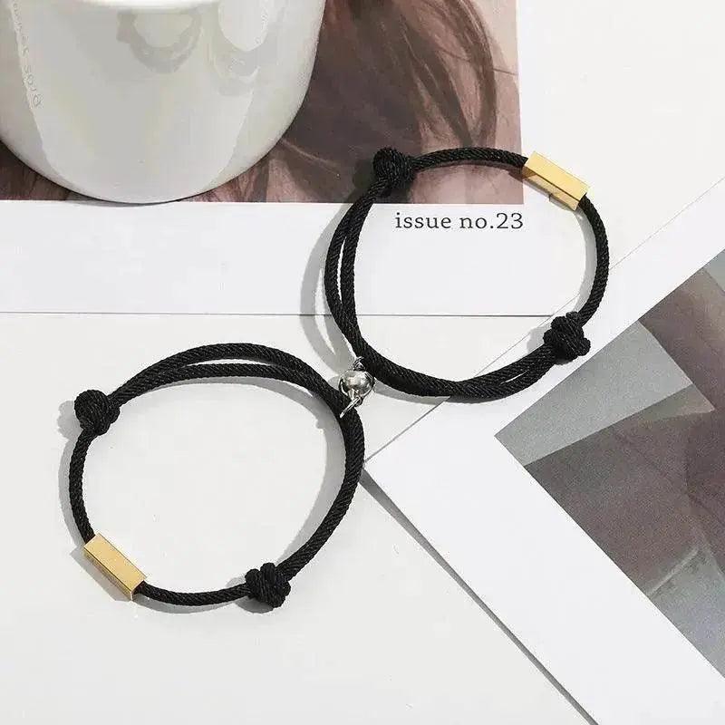Customized Name Bracelet Eternal Love Magnet Staniless Steel Couples Bracelet