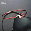 Customized Name Bracelet Personalized Custom Bangles Stainless Steel Jewelry
