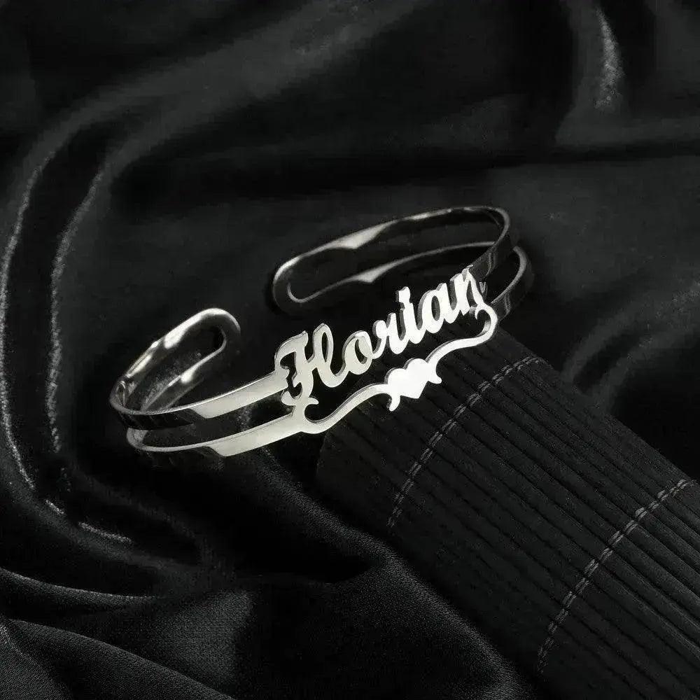 Customized Name Bracelet Personalized Custom Bangles Stainless Steel Jewelry