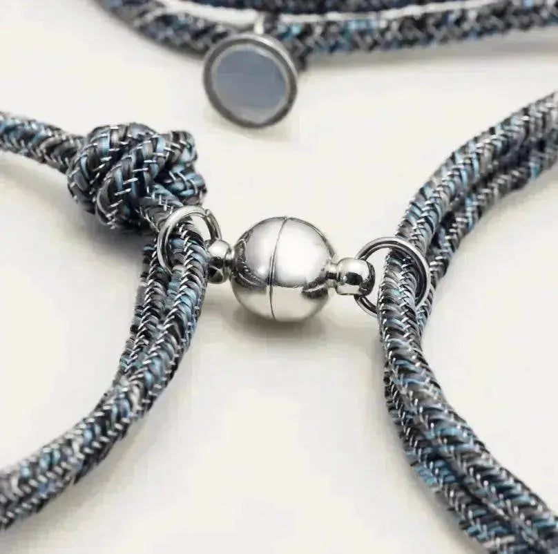 Customized Name Bracelet Pledge of Eternal Love Magnet Attracts Each Other Stainless Steel Couples Bracelet