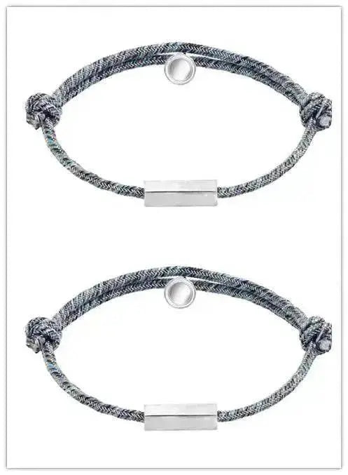 Customized Name Bracelet Pledge of Eternal Love Magnet Attracts Each Other Stainless Steel Couples Bracelet