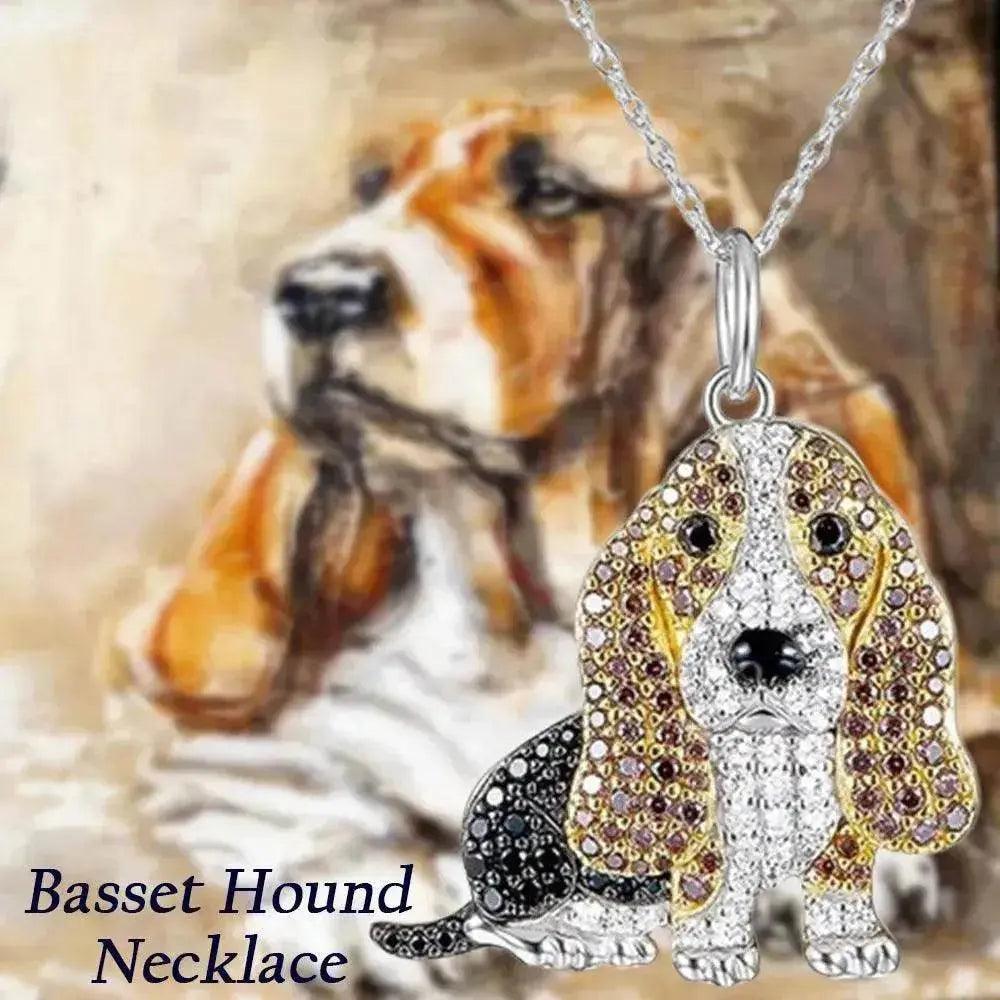 Cute Baggy Hound Pendant Necklace